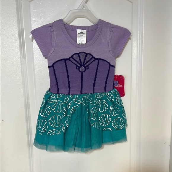 Disney Princess Toddler Girl Ariel Cosplay Sweater Dress, Sizes 12M- 2T - Picture 2 of 13